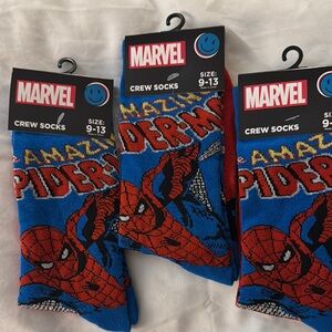 Marvel Spider-Man Crew Socks - Blue and Red